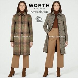 Worth New York Wool Reversible Coat – Glen Plaid & Mosaic Check *shop@iamwarrior